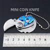 Mini Folding Pocket Knife Keychain Multitool Gold