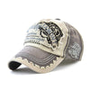 JAMONT 12970 Tiger Head Pattern Sun Hat Embroidery Baseball Cap Cotton Outdoor Leisure Cap, Size:One Size(Grey)