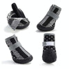 4 PCS / Set Breathable Non-slip Wear-resistant Dog Shoes Pet Supplies, Size: 2.8x3.5cm(Black Gray)