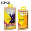 50 PCS Kraft Paper Phone Case Leather Case Packaging Box, Size:   L 5.8-6.7 Inch(Yellow)