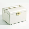 Simple Portable Jewelry Box Earrings Ring Storage Consolidation Box with Drawers, Size : 17.5 x 14 x 13cm(White)