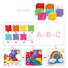DIY Plush Pillow Toy Three-Dimensional Handmade Doll Material Package(Heart Shaped Rainbow)