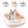Pink Small Cat Litter Box Enclosed Toilet with Scoop - Easy Clean