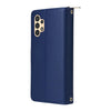 For Samsung Galaxy A13 5G / 4G Nine-card Slots Zipper Wallet Bag Leather Phone Case(Blue)