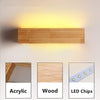 45cm LED Solid Wood Wall Lamp Bedroom Bedside Lamp Corridor Wall Lamp(White Light)