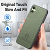 For Samsung Galaxy A05 Twill Fabric Leather Skin Back Phone Case(Green)