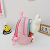 Kindergarten School Bag Plush Toy Children Cute Cartoon Backpack(With Hat Bunny Purple)