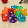 4 PCS Transparent Polyhedron Outdoor Bar Family Party Game Dice(Random Color Dlivery)