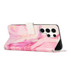 For Samsung Galaxy S24 Ultra 5G Painted Marble Pattern Leather Phone Case(Rose Gold)