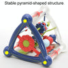 Children Enlightenment Tripod Toys Baby Early Learning Multifunctional Flip Tripod(Purple And Orange)