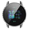 For Garmin Forerunner 955 PC Tempered Film Full Body Watch Case(Transparent White)