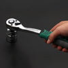 TUOSEN Quick-release Socket Wrench Curved Handle Ratchet Spanner, Size:M