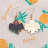 Halloween Alloy DIY Jewelry Bat Ghost Earrings Necklace(Earrings+Necklace)