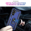 For Samsung Galaxy A36 5G Shockproof TPU + PC Phone Case with Holder(Blue)
