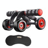 HT01 Automatic Rebound Four-Wheel Silent Abdominal Wheel Exercise Fitness Equipment, Specification:With Kneeling Pad