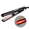 RUCHA Ultrasonic Infrared Hair Care Iron Straightener with Adjustable Upgraded LCD Display, Plug standard:EU(Black)