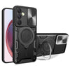 For Samsung Galaxy A35 5G CD Texture Sliding Camshield Magnetic Holder Phone Case(Black)
