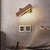 Simple Rotatable Bedside Bedroom Wall Lamp Warm Night Light, Size:31cm(Walnut)