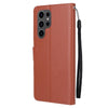 For Samsung Galaxy S25 Ultra 5G 3-Card Slots Multifunctional Leather Phone Case(Brown)