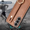 For Samsung Galaxy A36 5G Wristband Leather Back Phone Case(Brown)