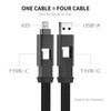 ENKAY ENK-CB134 4-in-1 60W USB-A / Type-C to 8 Pin / Type-C Nylon Braided Magnetic Fast Charging Data Cable, Cable Length:1.2m