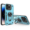 For iPhone 14 Pro Max Metal Rotating Bracket TPU + PC Magnetic Phone Case(Bright Blue)
