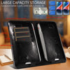 PU Flip Double Phone Card Slot Case, Size:17 x 9.5cm(Black)