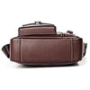 6029 Multifunctional Fashion Top-grain Leather Messenger Bag Casual Men Shoulder Bag (Coffee)
