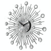 Creative Wall Clock Crystal Silver Wrought Iron Wall Clock Personality Art Decoration Living Room Bedroom Clock