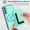 For Samsung Galaxy M34 / F34 5G CX01 Detachable Magsafe Magnetic Card Bag Phone Case(Mint Green)