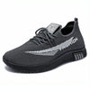 Men Spring Walking Shoes Casual Sports Breathable Flying Knit Shoes, Size: 41(Gray)