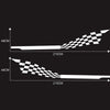 2 PCS/Set D-944 Striped Plaid Pattern Car Modified Decorative Sticker(White)