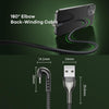 REMAX RC-177i Heymanba II 2.1A USB to 8 Pin 180 Degrees Elbow Zinc Alloy Braided Gaming Data Cable, Cable Length: 1m(Silver)