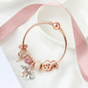 MGZ03 Rose Gold Love Heart Lock Decorative Bracelet, Length: 20cm