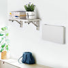 2 PCS 10 inch Billy Wall-mounted Foldable Stainless Steel Spring Storage Shelf for Dining Table