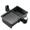 Car Seat Armrest Storage Box Adjustable Tissue Box(Black+Cover Plate)