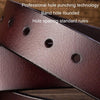 120cm Men Leather Pin Buckle Belt Retro Lacquered CowhideWaist Band(ZK-032 Black)