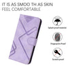 For Xiaomi Redmi K70 Line Pattern Skin Feel Leather Phone Case(Light Purple)