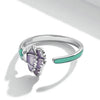 S925 Sterling Silver Carnation Women Open Ring