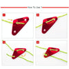 3 PCS Triangle Aluminum Alloy Wind Rope Buckle Adjustment Buckle Tent Canopy Pull Rope Slip Rope Buckle Accessories(Red)