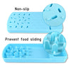 Silicone Slow Feeder Dog & Cat Bowl, Rock Cyan - Anti-Choke