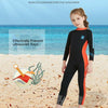 DIVE & SAIL 2.5mm Children Diving Suit One-piece Warm Snorkeling Suit Drifting Sunscreen Swimsuit, Size: S(Black Orange)