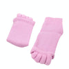 Massage Five-finger Socks Thickened Open-toed Socks, Color: Light Purple