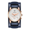 Ochstin 7232 Multifunctional Business Leather Wrist Wrist Waterproof Quartz Watch(Rose Gold+Blue)