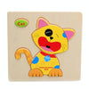 Children Educational Toy Wooden Cartoon Jigsaw Puzzle(Cat)