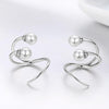 Simple Women Pearl Earrings Sterling Silver Wild Earrings