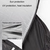 Car Sunshade Summer Front Windshield Sunscreen Heat Insulation Folding Car Sunshade Curtain(145x70cm Titanium Silver)