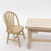 3 PCS 1:12 Doll House Chair Furniture Mini Scene Display(Log Color)