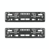 European Standard Single-strip Plastic License Plate Frame, Specification: Black