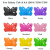 For Galaxy Tab A 8.0 2019 T290 / T295 Butterfly Bracket Style EVA Children Falling Proof Cover Protective Case(Purple)